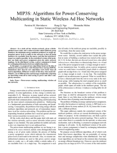 MIP3S: Algorithms for Power-Conserving Multicasting in Static Wireless Ad Hoc Networks