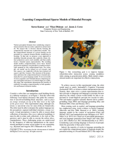 Learning Compositional Sparse Models of Bimodal Percepts Suren Kumar