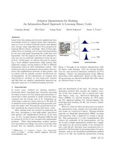 Adaptive Quantization for Hashing: An Information-Based Approach to Learning Binary Codes