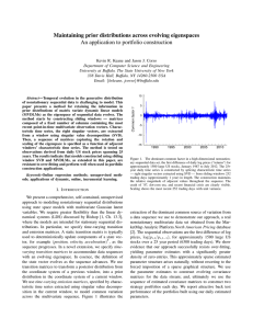 Maintaining prior distributions across evolving eigenspaces An application to portfolio construction