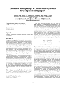 Geometric Tomography: A Limited-View Approach for Computed Tomography