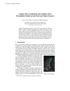 Lumbar Disc Localization and Labeling with a T A