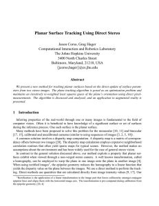 Planar Surface Tracking Using Direct Stereo