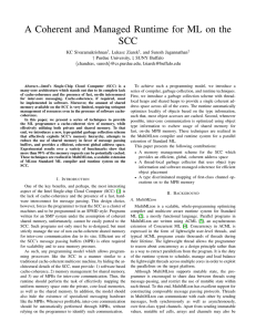 A Coherent and Managed Runtime for ML on the SCC