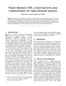 Poster Abstract: fVM, a hard real-time Java implementation for cyber-physical systems