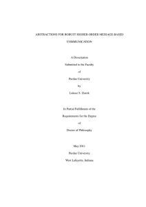 ABSTRACTIONS FOR ROBUST HIGHER-ORDER MESSAGE-BASED COMMUNICATION A Dissertation Submitted to the Faculty