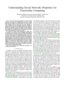 Understanding Social Networks Properties for Trustworthy Computing