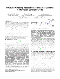 POSTER: Protecting Access Privacy of Cached Contents in Information Centric Networks