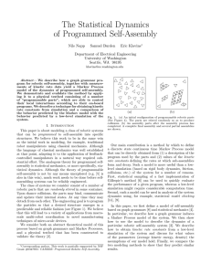 The Statistical Dynamics of Programmed Self-Assembly