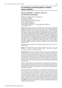 On extracting consistent graphs in wireless sensor networks and Shambhu Upadhyaya