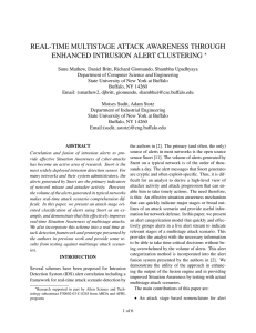 REAL-TIME MULTISTAGE ATTACK AWARENESS THROUGH ENHANCED INTRUSION ALERT CLUSTERING