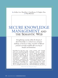 SECURE KNOWLEDGE MANAGEMENT S W