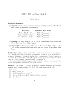EECS 336 In-Class Test #1 02/12/2015