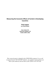 Measuring the Economic Effects of Cartels in Developing Countries Final report