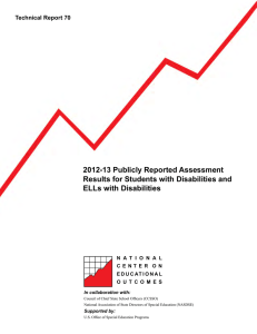 2012-13 Publicly Reported Assessment Results for Students with Disabilities and