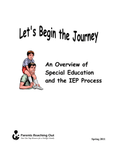 An Overview of Special Education and the IEP Process