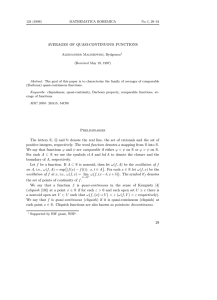 AVERAGES OF QUASI-CONTINUOUS FUNCTIONS (