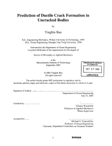 Prediction of Ductile  Crack Formation in Uncracked  Bodies by