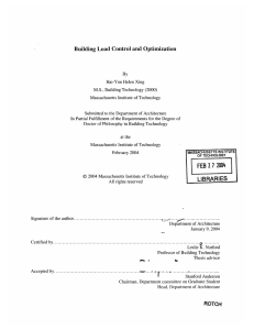 Building  Load  Control and Optimization