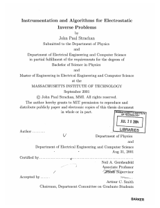 Instrumentation and  Algorithms  for  Electrostatic Inverse  Problems