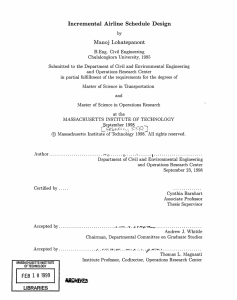 Incremental  Airline  Schedule  Design