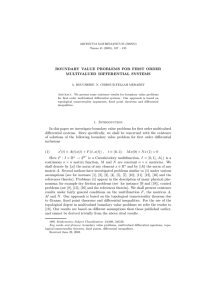 BOUNDARY VALUE PROBLEMS FOR FIRST ORDER MULTIVALUED DIFFERENTIAL SYSTEMS