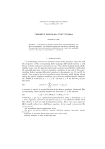 DISCRETE SINGULAR FUNCTIONALS