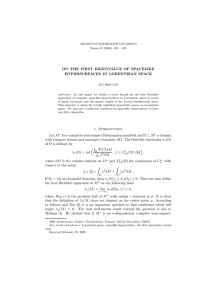 ON THE FIRST EIGENVALUE OF SPACELIKE HYPERSURFACES IN LORENTZIAN SPACE