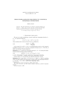 FROM EULER-LAGRANGE EQUATIONS TO CANONICAL NONLINEAR CONNECTIONS