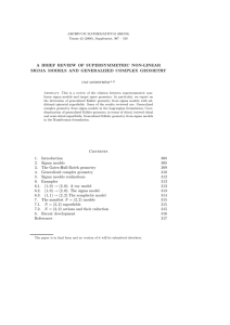 A BRIEF REVIEW OF SUPERSYMMETRIC NON-LINEAR