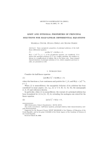 LIMIT AND INTEGRAL PROPERTIES OF PRINCIPAL SOLUTIONS FOR HALF-LINEAR DIFFERENTIAL EQUATIONS