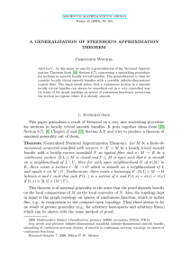 A GENERALIZATION OF STEENROD’S APPROXIMATION THEOREM Christoph Wockel