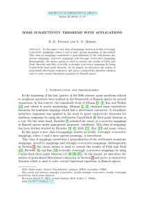 SOME SURJECTIVITY THEOREMS WITH APPLICATIONS