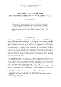 COMPUTING THE ABELIAN HEAP OF UNPOINTED STABLE HOMOTOPY CLASSES OF MAPS