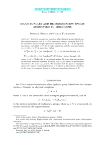 HIGGS BUNDLES AND REPRESENTATION SPACES ASSOCIATED TO MORPHISMS