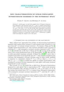 NEW CHARACTERIZATIONS OF LINEAR WEINGARTEN HYPERSURFACES IMMERSED IN THE HYPERBOLIC SPACE
