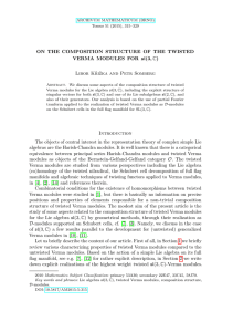 ON THE COMPOSITION STRUCTURE OF THE TWISTED VERMA MODULES FOR