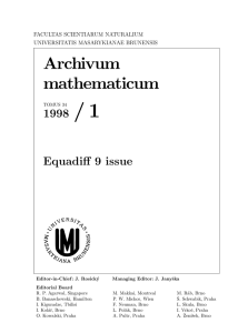 / 1 Archivum mathematicum 1998