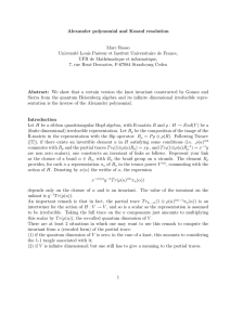 Alexander polynomial and Koszul resolution Marc Rosso Universit´