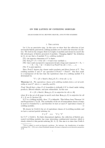 ON THE LATTICE OF COTILTING MODULES 1. The lattice