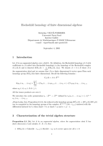 Hochschild homology of finite dimensional algebras
