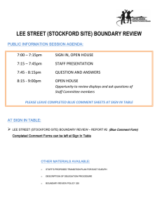 LEE STREET (STOCKFORD SITE) BOUNDARY REVIEW