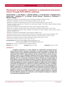Mechanism of progestin resistance in endometrial precancer/ cancer through Nrf2-AKR1C1 pathway