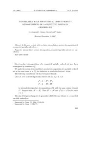 CANCELLATION RULE FOR INTERNAL DIRECT PRODUCT DECOMPOSITIONS OF A CONNECTED PARTIALLY (