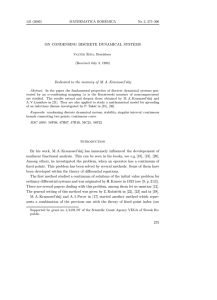 ON CONDENSING DISCRETE DYNAMICAL SYSTEMS (