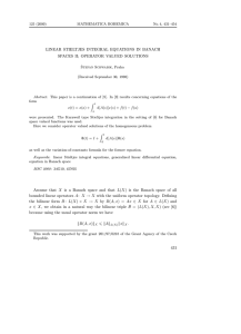 LINEAR STIELTJES INTEGRAL EQUATIONS IN BANACH SPACES II; OPERATOR VALUED SOLUTIONS (