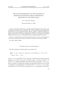 THE LONG-TIME BEHAVIOUR OF THE SOLUTIONS TO SEMILINEAR STOCHASTIC PARTIAL DIFFERENTIAL