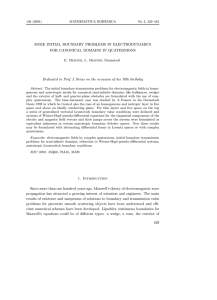SOME INITIAL BOUNDARY PROBLEMS IN ELECTRODYNAMICS FOR CANONICAL DOMAINS IN QUATERNIONS