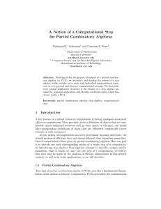 A Notion of a Computational Step for Partial Combinatory Algebras