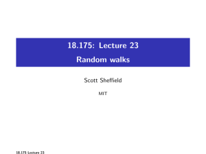 18.175: Lecture 23 Random walks Scott Sheffield MIT